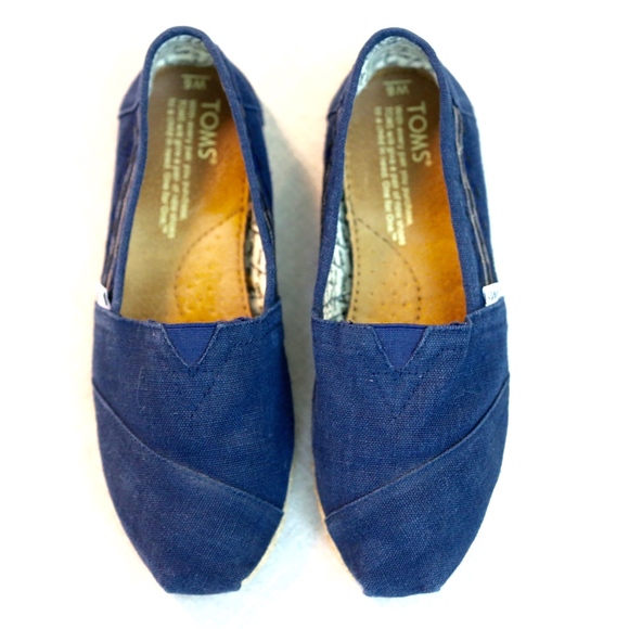 Navy Blue Toms size 6 new condition - Picture 3 of 8